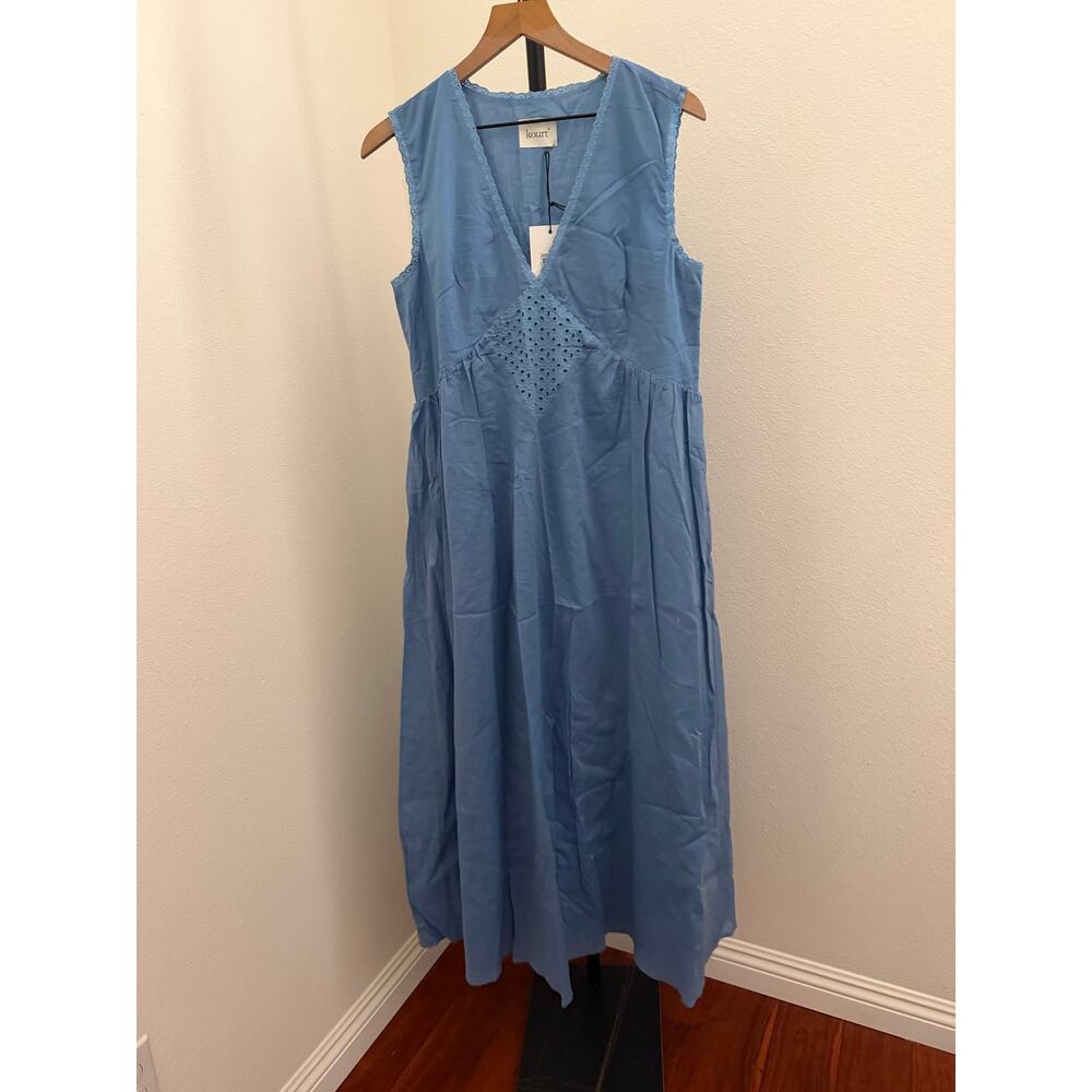New Kourt blue Sonnet dress size M 100% cotton $172 - Picture 4 of 6